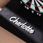 Personalized 3D Printed Dartboard Pattern Dart Holder with Text and Base for Holding 3 Darts Desk Decor Birthday Gift for Dart Lovers