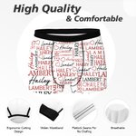 Personalisierte Wiederholung Name Herz Atmungsaktive Tanga Brief Boxer Unterwäsche Set Flitterwochen Reise Hochzeit Geschenk für Männer Frauen Paar