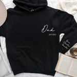 Personalized 1-8 Family Member Names Adult Kid T-shirt Hoodie with Appellation and Year Father's Day Birthday Gift for Dad Grandpa