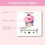 Personalized Couple Music Player Fridge Magnet with Names Home Decor Valentine's Day Anniversary Gift for Couple