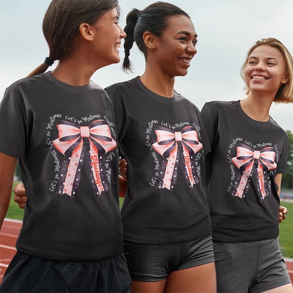 Multicolor Mascot Bow T-shirt Sweatshirt Game Day