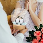 Personalisierte Sie sind mein Pinguin LED-Nachtlicht mit Namen und hölzerne Basis Raumdekoration Geburtstag Valentinstag Jahrestag Geschenk für Ehepaar