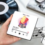 Personalized Couple Music Player Fridge Magnet with Names Home Decor Valentine's Day Anniversary Gift for Couple