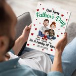 Henkilökohtainen perheenä kolmen sarjakuvahahmot Rakennus Brick palapelit nimi ja päivämäärä Home Decor Isänpäivä lahja isälle perheelle