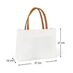 Sac Fourre-Tout en Toile avec Anse en Cuir Personnalisé avec Fleurs de Naissance 3D et Dessin Animé Cadeau d'Anniversaire pour Femmes Filles