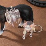 Personalized Horse Saddle Acrylic Keychain with Name Birthday Anniversary Gift for Horse Lovers Equestrians