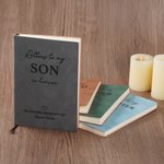Personalized Letter to My Son in Heaven A5 Leather Notebook with Name and 200 Lined Pages Sympathy Condolence Gift for Parents Loss of Child