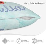 Personalisierte Blumen häkeln Garn Korb weich werfen Kissenbezug mit Namen und Taschen Home Decor Geburtstag Housewarming Geschenk für Strick-Liebhaber