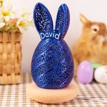 Personalized Multicolor Easter Bunny Egg LED Night Light with Name and Base Room Decor Easter Gift for Girls Boys