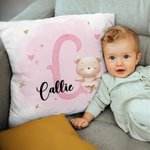 Personalisierte niedliche Tier Ballerina weichen Wurf Kissenbezug mit Namen Home Decor Geburtstagsgeschenk für Ballett-Liebhaber Mädchen