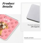 Personalized Cute Paw 3D Cartoon Dog Acrylic Fridge Magnet with Name Birthday Anniversary Gift for Dog Dad Dog Mom Pet Lovers