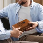 Personalized Monogram PU Leather Portable Cigar Humidor Case with Name and Date Birthday Wedding Father's Day Gift for Men Cigar Enthusiasts