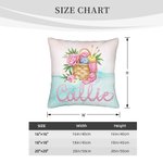 Personalisierte Blumen häkeln Garn Korb weich werfen Kissenbezug mit Namen und Taschen Home Decor Geburtstag Housewarming Geschenk für Strick-Liebhaber