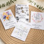 Paquete de 20 semillas de flores silvestres en papel kraft personalizadas con nombre y fecha Set de 20 regalos de boda Regalo de despedida de soltera para invitadas