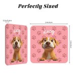 Personalized Cute Paw 3D Cartoon Dog Acrylic Fridge Magnet with Name Birthday Anniversary Gift for Dog Dad Dog Mom Pet Lovers