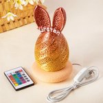 Personalized Multicolor Easter Bunny Egg LED Night Light with Name and Base Room Decor Easter Gift for Girls Boys