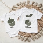 Personlig Ek Ekollon 100% bomull T-shirt Baby Bodysuit med namn Fars dag Födelsedagspresent för vän familj