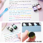 Personalisierte mundgeblasenem Kristallglas Dip Pen und Box Set mit Initialen und Namen Zeichnung Signatur Zubehör Geburtstag Geschenk für Liebhaber des Schreibens