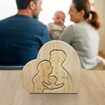 Rompecabezas de madera personalizado con 2-5 nombres 'abrazo caluroso' para decoración de escritorio regalo del Día de la Madre o para familia