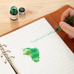 Personalisierte mundgeblasenem Kristallglas Dip Pen und Box Set mit Initialen und Namen Zeichnung Signatur Zubehör Geburtstag Geschenk für Liebhaber des Schreibens