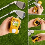 Personalized Multicolor Cartoon Golf Character Photo Leather Golf Ball Bag Tee Holder with Name Father's Day Birthday Gift for Golf Lover