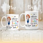 Personalized The Influence of A Good Teacher Will Never Fade Cartoon Character Ceramic Mug with Name Teachers' Day Thank You Gift for Teachers