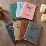 Personalized Letter to My Son in Heaven A5 Leather Notebook with Name and 200 Lined Pages Sympathy Condolence Gift for Parents Loss of Child