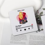 Personalized Couple Music Player Fridge Magnet with Names Home Decor Valentine's Day Anniversary Gift for Couple