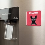 Personalized Cute Paw 3D Cartoon Dog Acrylic Fridge Magnet with Name Birthday Anniversary Gift for Dog Dad Dog Mom Pet Lovers