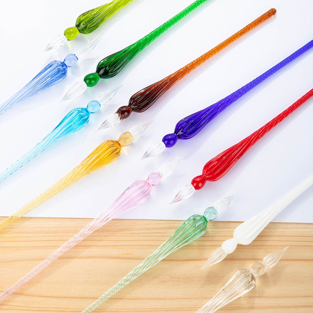 Penna A Immersione In Vetro Borosilicato Fatta A Mano – Elegante, Per Calligrafia E Disegno, Decorativa