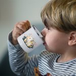 Tasse à café en émail personnalisée avec 1-8 noms Cadeau d'anniversaire de Noël pour la famille et les enfants