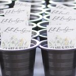 Paquete de 20 semillas de flores silvestres en papel kraft personalizadas con nombre y fecha Set de 20 regalos de boda Regalo de despedida de soltera para invitadas