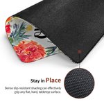 Personalized Watercolor Birth Flower Design Non-slip Mouse Pad with Name Home Office Supplies Birthday Gift for Employees Family Friends