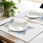 Personalized Happy Passover Floral Jewish Star Set of 2 Placemats with Family Name Dining Table Decor Jewish Holiday Gift for Family