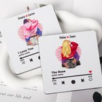 Personalized Couple Music Player Fridge Magnet with Names Home Decor Valentine's Day Anniversary Gift for Couple