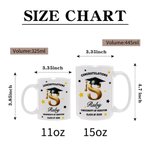 Personalized Congratulation Gradation Cap Initial 11 oz 15 oz White Ceramic Coffee Mug with Name and Year Graduation Gift for Graduates