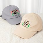 Casquette de baseball brodée avec le nom de l'animal Cadeau d'anniversaire pour les propriétaires d'animaux de compagnie.