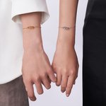 Personalised Police Handcuff Interlocking Infinity Bracelet with Engraved Double Initials Valentine's Birthday Gift for Policewomen Couples Friend