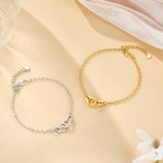 Personalised Police Handcuff Interlocking Infinity Bracelet with Engraved Double Initials Valentine's Birthday Gift for Policewomen Couples Friend