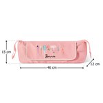 Sac de Rangement Personnalisé avec Nom et 3 Fleurs de Naissance Sac pour Outils de Coiffure Cadeau d'Anniversaire pour Femme