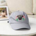 Casquette de baseball brodée avec le nom de l'animal Cadeau d'anniversaire pour les propriétaires d'animaux de compagnie.