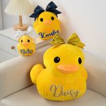 Personalisierte niedlichen Plüsch gefüllte Ente Spielzeug mit Glitter Name und Strass Schleife Team Feier Geburtstag Geschenk für Cheerleader
