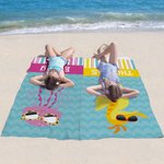 Personalisierte niedlichen Meerestiere Sonnenbrille Streifen schnell trocknen überdimensioniert Strandtuch mit Namen Reisen wesentliche Urlaub Geburtstagsgeschenk für Mädchen Jungen