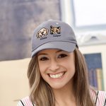 Personalized Embroidered Dog Cat Portrait 100% Cotton Adjustable Baseball Cap with Names Outdoor Accessories Pet Party Birthday Gift for Pet Owners