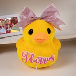 Personalisierte niedlichen Plüsch gefüllte Ente Spielzeug mit Glitter Name und Strass Schleife Team Feier Geburtstag Geschenk für Cheerleader