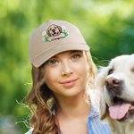 Casquette de baseball brodée avec le nom de l'animal Cadeau d'anniversaire pour les propriétaires d'animaux de compagnie.