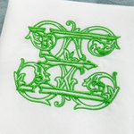 Personalised Embroidered Floral Initial Linen Napkin Table Decor Wedding Birthday Gift for Family Friends