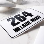 Personalized Set of 4 Wheelie Bin Number Waterproof Stickers with Street Name Housewarming Birthday Gift for Family  Friend