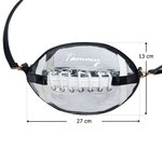 Personalisierte American Football Form Transparente Umhängetasche Stadiontasche mit Namen und Quaste Spieltag Geburtstagsgeschenk für Ball-Liebhaber