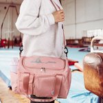 Bolsa de deporte personalizada para gimnasia rítmica impermeable con correa para el hombro y nombre regalo de cumpleaños para amantes del deporte